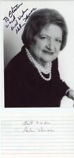 Helen Thomas Hand Signed Photograph + Autographed Notecard picture