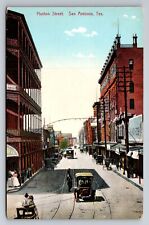 Huston Street San Antonio Texas Vintage Unposted Postcard picture