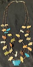 Old ZUNI Native American HAND-CARVED Fetishes Necklace picture