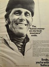 Safeco Insurance Boat Coverage Motor Sail Save Money Vintage Print Ad 1972 picture