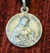 St. Elizabeth Vintage & New Sterling Medal France Catholic Patron of Brides picture
