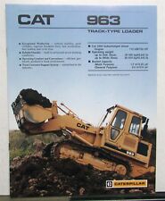 1988 Cat 963 Track Type Loader Diagrams Construction Specs Sales Brochure picture