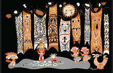 Walt Disney World Polynesian Hotel Mary Blair Papua New Guinea Lobby Poster picture