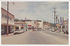 c1960s~Willits California CA~Main Street~Downtown~Redwood Highway~Vtg Postcard picture