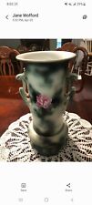 Vintage Old Early 1900's Hand Painted Metal Flower Vase JAPAN RARE picture