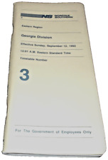 SEPTEMBER 1993 NORFOLK SOUTHERN GEORGIA DIVISION EMPLOYEE TIMETABLE #3 picture