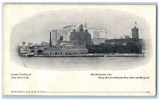 c1900's Old Dominion Line Lower Portion of New York City NY PMC Postcard picture