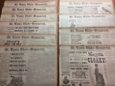 10 Issues 1887 November 21-30th ST. LOUIS GLOBE DEMOCRAT Newspaper Missouri MO picture