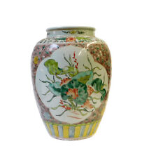 Chinese Color Porcelain Flower Bird Scenery Pot Jar cs1429 picture