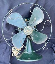 Old Vintage Green Paint American GE 8 inch Electric Desk Fan 27X840 272521-1 picture