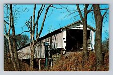 Mansfield IN-Indiana, Mansfield Bridge, Big Raccoon Creek, Vintage Postcard picture