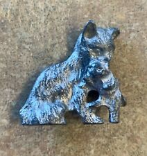 Vintage Pewter Small Cat And Kitten Figurine picture