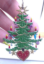 Hand Painted Pewter Christmas Tree Ornament picture