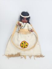 1950s Carlson Dolls American Indian Purse Leather Bead Work Sleepy Eyes Vintage  picture
