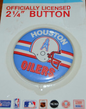 HOUSTON OILERS Vintage Button Pin Badge WINCRAFT 2 1/4