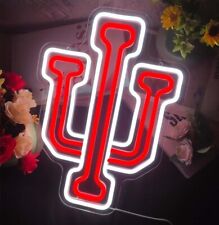 Indiana University Neon Sign College Wall Art Decor Signs LED Lamp Basketball picture