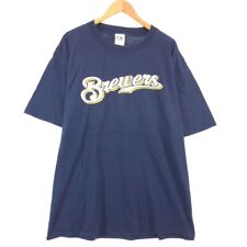 Vintage 90 Majestic Mlb Brewers Sports Print T-Shirt Men'S Xxl /Eaa313997 picture