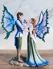 Amy Brown Fairy Couple And Baby Family Love Statue Fairies Pixies Fantasy Decor picture