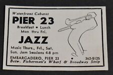 1969 Print Ad San Francisco Pier 23 Waterfront Cabaret Jazz Music Restaurant art picture