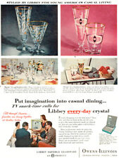 Libbey Every Day Crystal Royal Fern SEVILLE Goblet Glassware 1956 Magazine Ad picture
