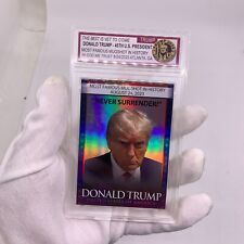 DONALD TRUMP President Never Surrender MUGSHOT Photo Collectible Trading Card picture
