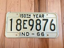 1966 Indiana 150th Year License Plate picture