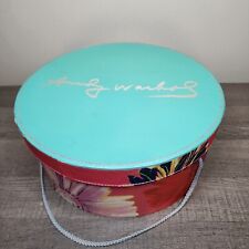 Andy Warhol Design Pop Art Collectable Large Hat Box Rare Artsy Boho Vintage picture