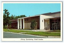 1960 Library Building Exterior Spartanburg South Carolina SC Vintage Postcard picture