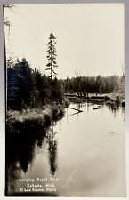 RPPC Rapid River, Kalkaska, Michigan MI Vintage Lou Kramer Photo Postcard picture