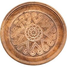 VTG Hand Carved Decorative Wooden Plate Wall Decor 6