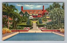 Clearwater FL-Florida, Estate on the Gulf, Antique Vintage Souvenir Postcard picture