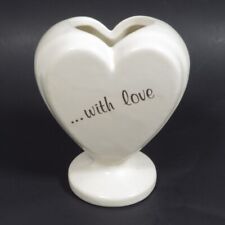 Vintage Haeger With Love Valentine Vase Small Planter Ceramic Pottery picture