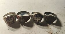 WWII WWI Polish Army Military sterling silver rings gent`s navy, air force picture