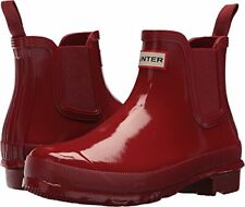 Hunter Original Gloss Chelsea Ladies Military Red Boots 5 picture