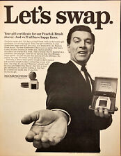 1965 Remington Electric Peach & Brush Shaver Vintage Print Ad picture
