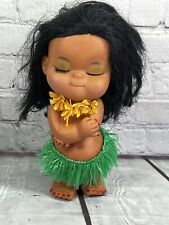 Vintage 70’s 9” Hawaiian Hula Girl Tiki Bar Doll Aloha Hug picture