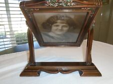 1920'S ANTIQUE Art Nouveau Deco Swinging Picture Frame Ornate Hand Carved picture