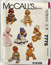 1981 McCalls Sewing Pattern 7775 12 Piece Doll Wardrobe 15.5-17