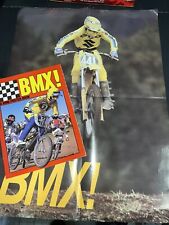 Scholastic BMX A Mini Poster Book 1984 And Poster NOS SUZUKI MOTOCROSS VTG picture