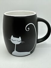 Ozdream Cat Coffee/Tea Mug Black White 12 fl. oz. Art Ceramics Cat Lover’s Gift picture