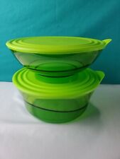 Tupperware Sheerly Elegant Deluxe Acrylic Eleganzia Serving Bowl New Set of 2  picture