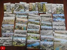 Switzerland Swiss Lakes Mountains c.1915-50 Lot of 55 vintage cartography cards picture