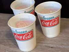 VINTAGE 2.5 inch WAX SODA CUP - ENJOY frozen  COCA-COLA LOT OF THREE Coke White picture