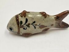 Vintage RARE Miniature Jorge Wilmot Tonala Mexico Pottery Fish Figurine Folk Art picture