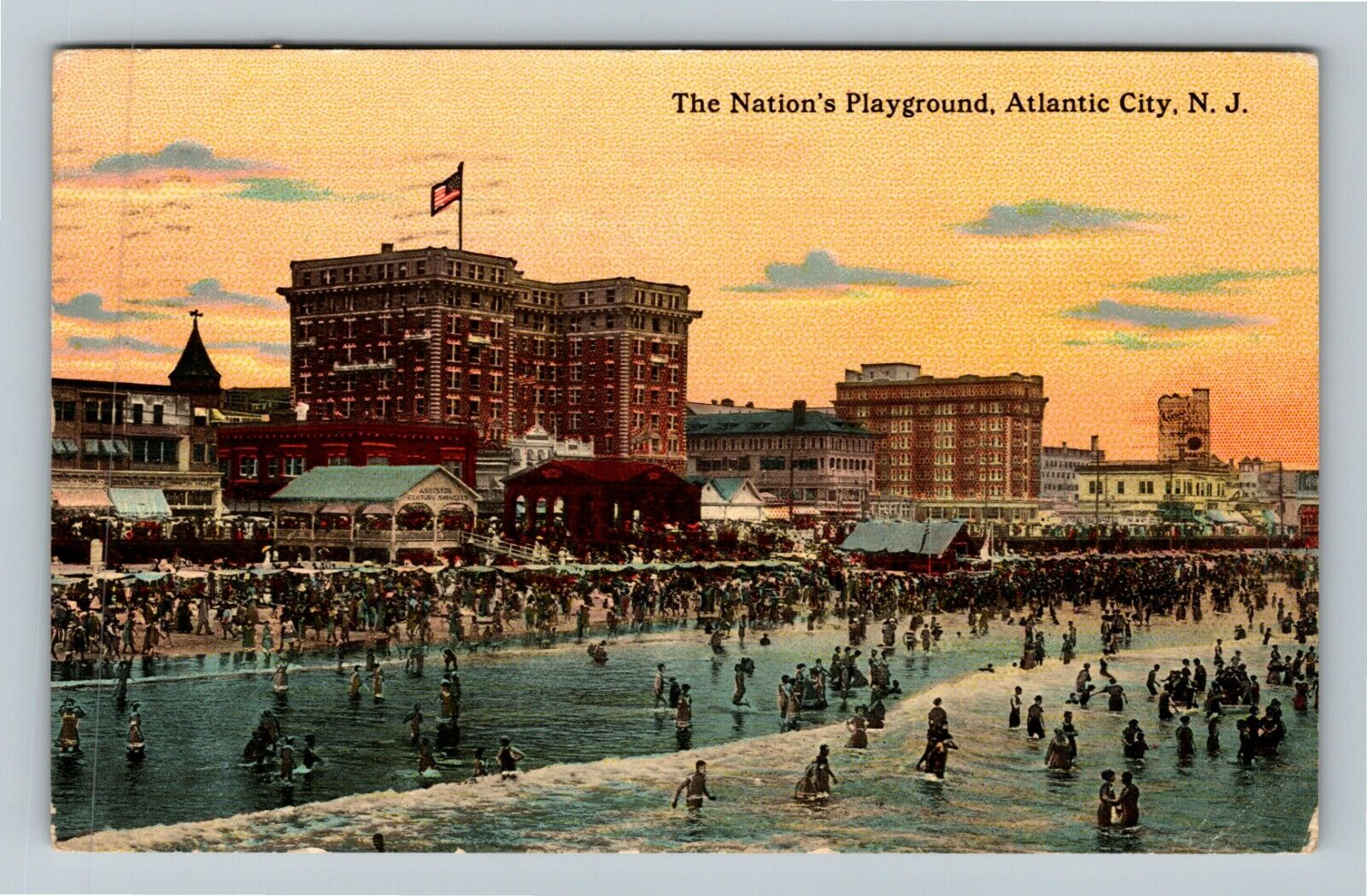Atlantic City NJ-New Jersey, Nation\'s Playground, c1913 Vintage Postcard