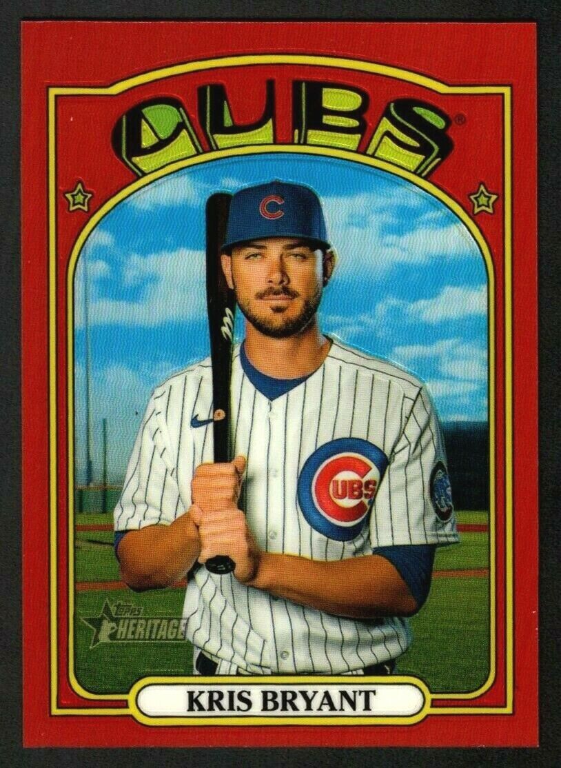 Kris Bryant 2021 Heritage High Number Red Refractor SP 288/372 Chicago Cubs