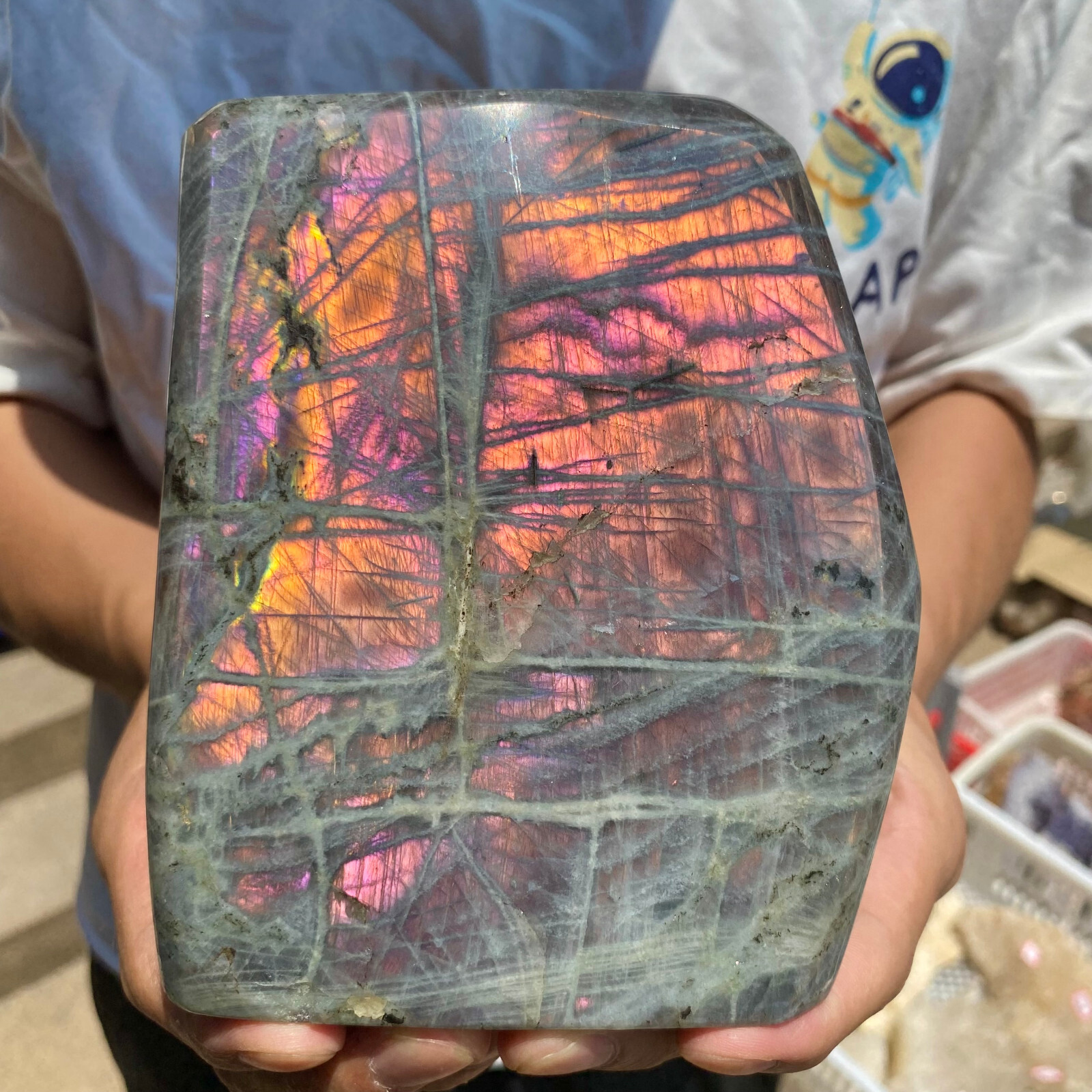 4.3lb Top Labradorite Crystal Stone Natural Rough Mineral Specimen Healing