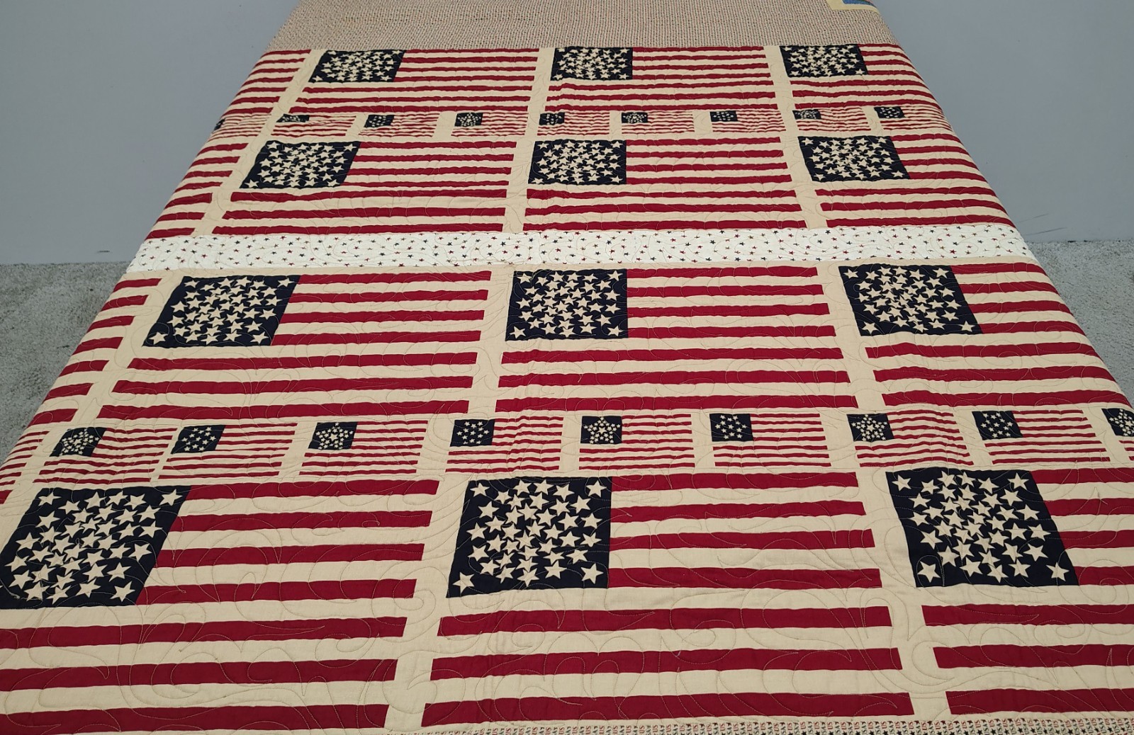 Vintage Quilt, Star of David, Great Star and 39 Star Medallion Flags