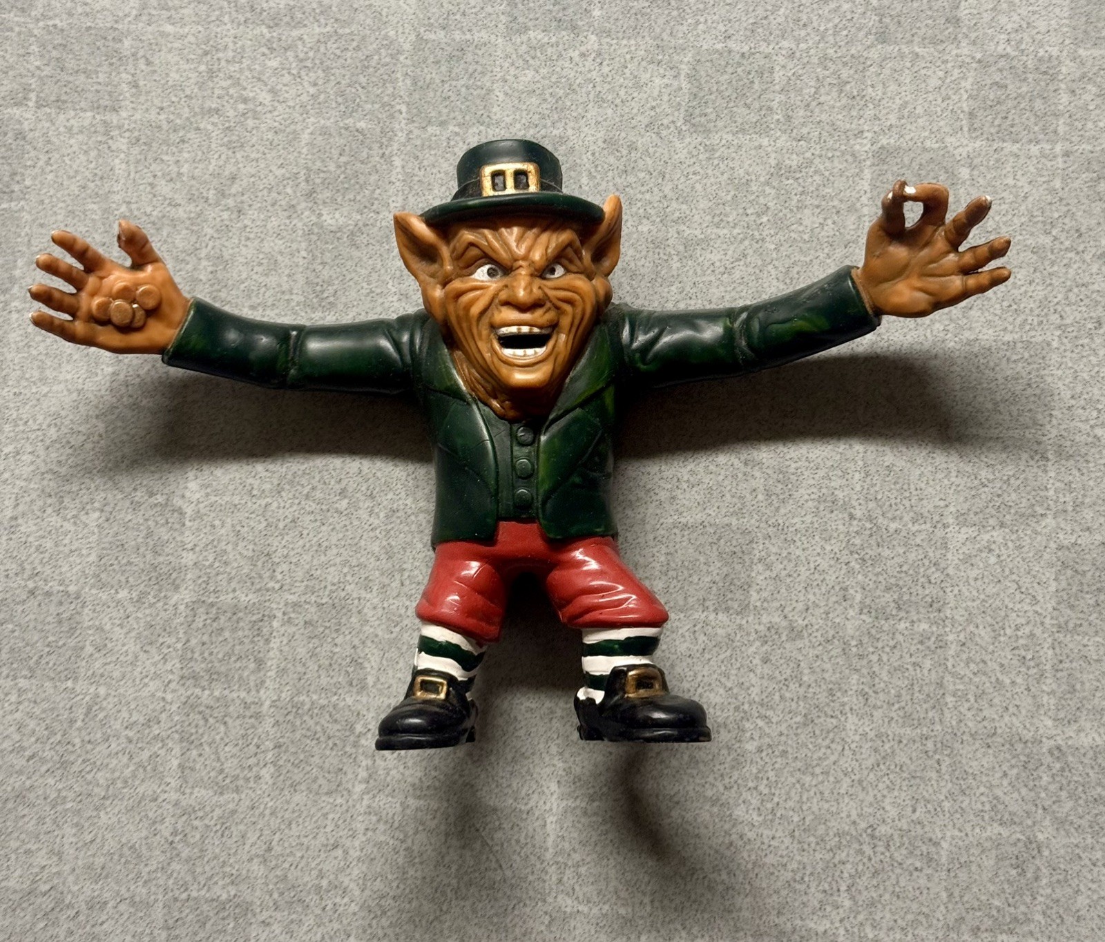 Vintage 1993 Leprechaun Movie Promo Bendy Figure Vidmark VHS Warwick Davis Rare