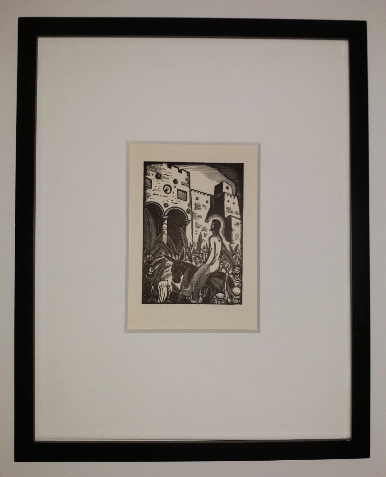 JAMES COLBERT REID (1907-1989) Original Vintage Art Deco Woodcut Jerusalem Entry JAMES COLBERT REID (1907-1989) Original Vintage Art Deco Woodcut Jerusalem Entry